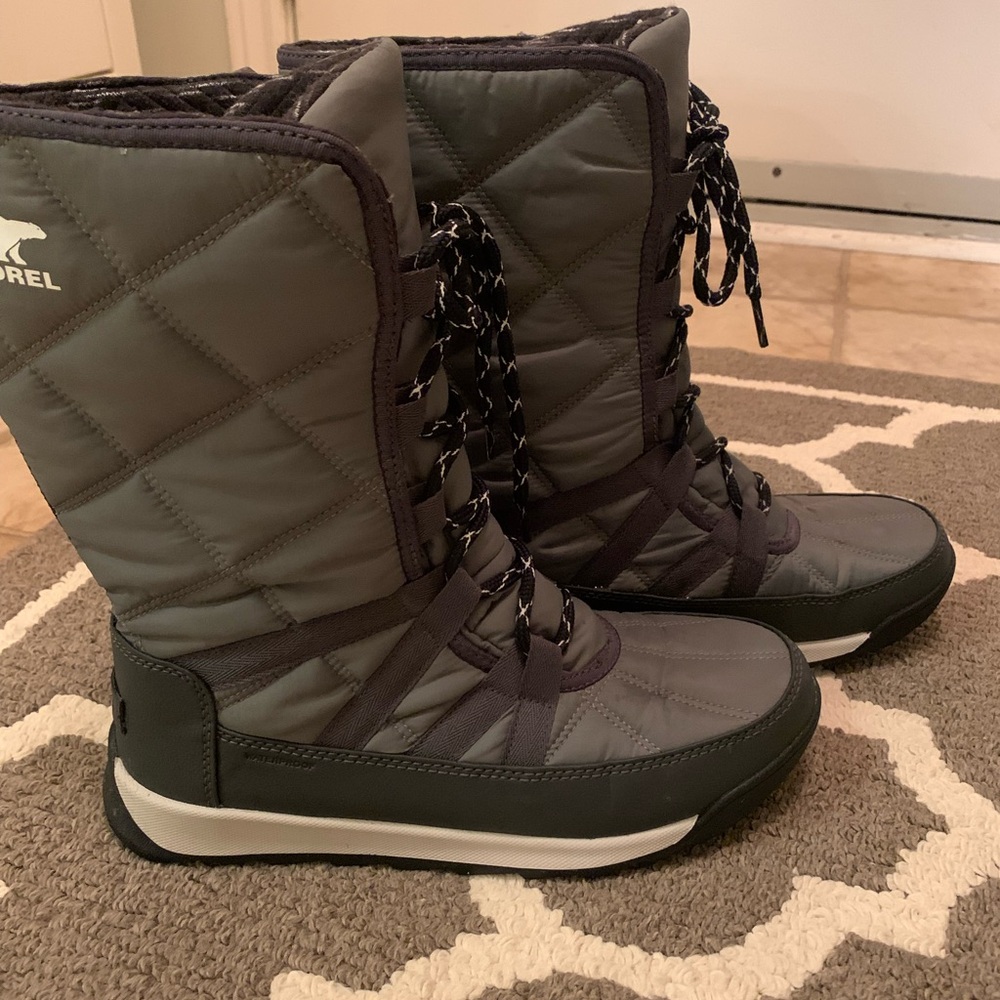 Sorel Women's Gray Quilted Winter Boots